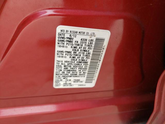 Photo 10 from auction – 2013 NISSAN ROGUE S with VIN JN8AS5MT8DW001016