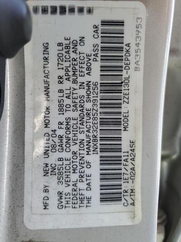 Photo 10 from auction – 2005 TOYOTA COROLLA CE with VIN 1NXBR32E85Z391256