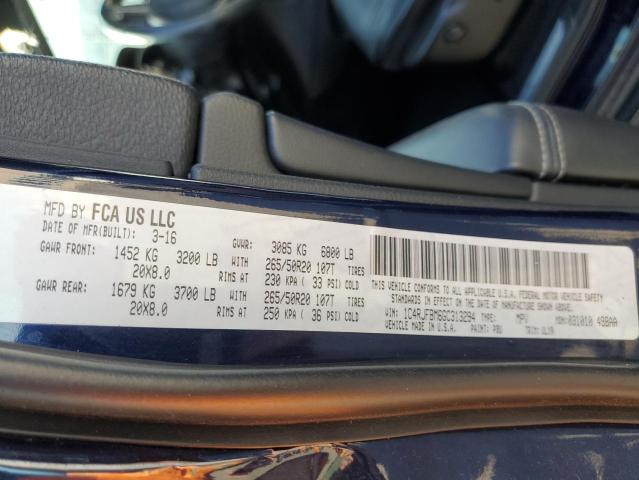 Photo 10 from auction – 2016 JEEP GRAND CHER with VIN 1C4RJFBM6GC313294