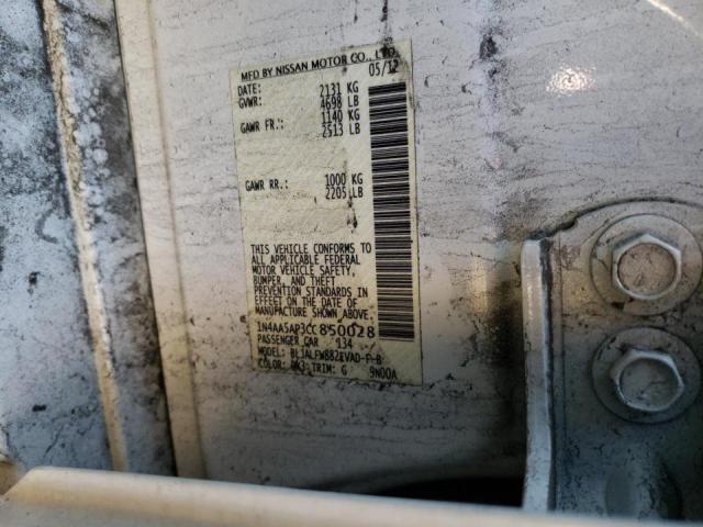 Photo 10 from auction – 2012 NISSAN MAXIMA S with VIN 1N4AA5AP3CC850028