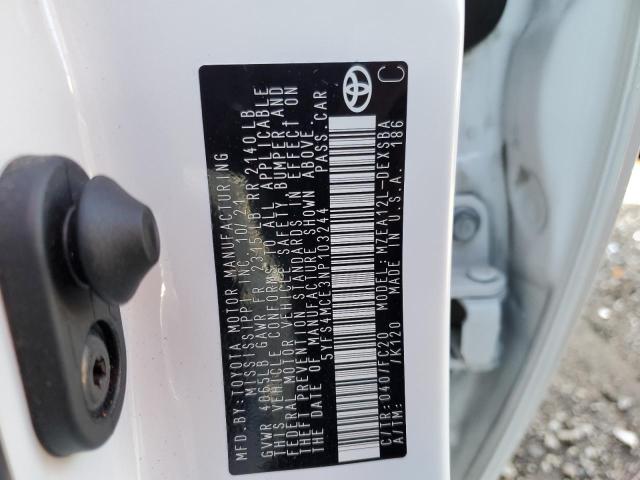 Photo 10 from auction – 2022 TOYOTA COROLLA SE with VIN 5YFS4MCE3NP103244