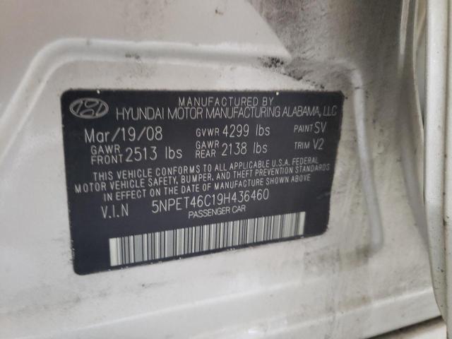 Photo 10 from auction – 2009 HYUNDAI SONATA GLS with VIN 5NPET46C19H436460