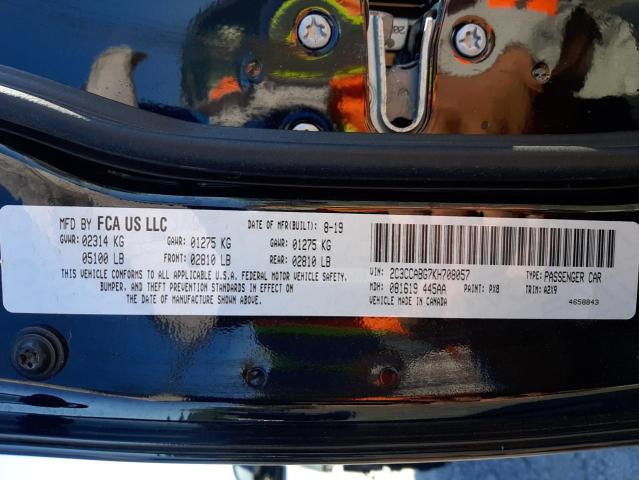 Photo 10 from auction – 2019 CHRYSLER 300 S with VIN 2C3CCABG7KH708057