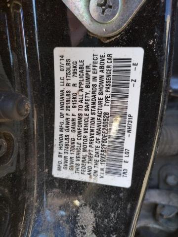 Photo 10 from auction – 2014 HONDA CIVIC LX with VIN 19XFB2F50EE260528