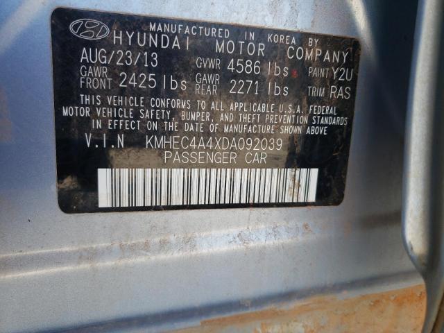 Photo 10 from auction – 2013 HYUNDAI SONATA HYB with VIN KMHEC4A4XDA092039