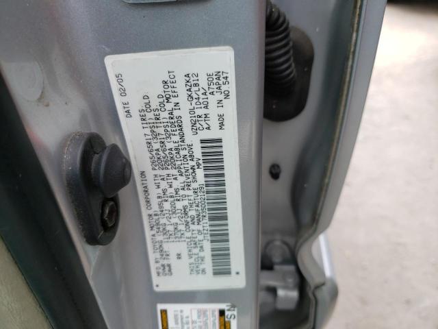 Photo 10 from auction – 2005 TOYOTA 4RUNNER LI with VIN JTEZT17R350021291