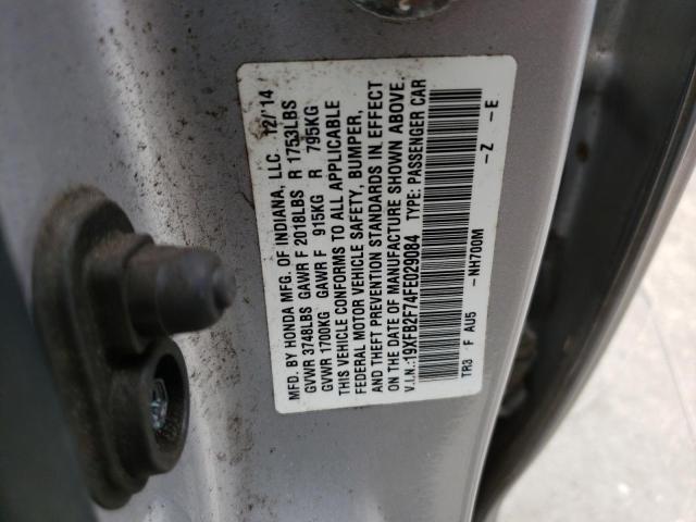 Photo 10 from auction – 2015 HONDA CIVIC SE with VIN 19XFB2F74FE029084