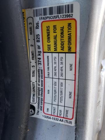Photo 10 from auction – 2015 FORD C-MAX PREM with VIN 1FADP5CU5FL123962
