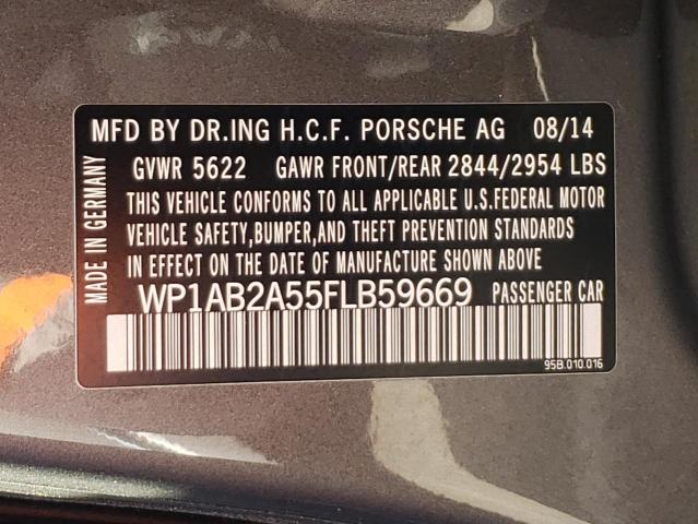 Photo 10 from auction – 2015 PORSCHE MACAN S with VIN WP1AB2A55FLB59669