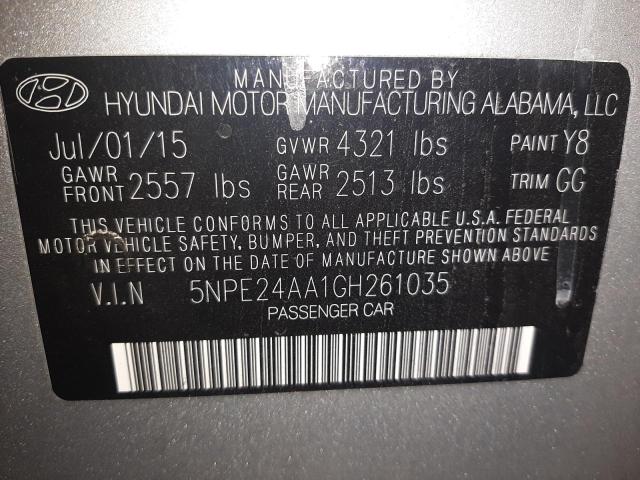 Photo 10 from auction – 2016 HYUNDAI SONATA with VIN 5NPE24AA1GH261035