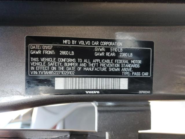 Photo 10 from auction – 2007 VOLVO S80 V8 with VIN YV1AH852271029102