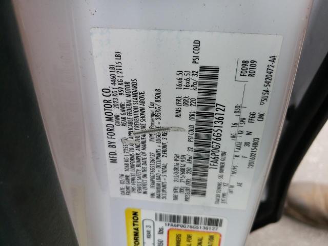 Photo 10 from auction – 2016 FORD FUSION S with VIN 1FA6P0G76G5136127