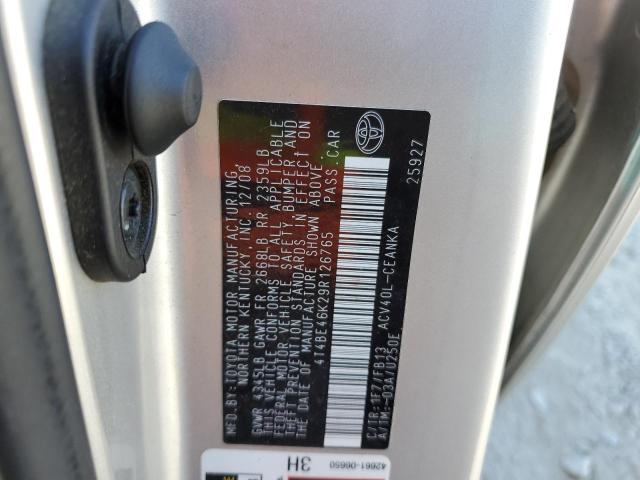 Photo 10 from auction – 2009 TOYOTA CAMRY BASE with VIN 4T4BE46K29R126765