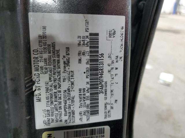 Photo 10 from auction – 2016 FORD FUSION SE with VIN 3FA6P0T94GR131156