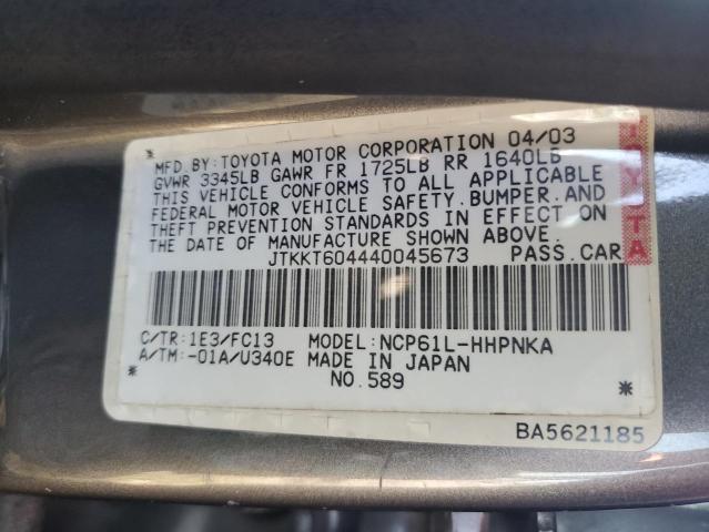 Photo 10 from auction – 2004 TOYOTA SCION XA with VIN JTKKT604440045673