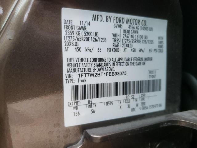 Photo 10 from auction – 2015 FORD F250 SUPER with VIN 1FT7W2BT1FEB93075