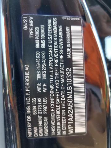 Photo 10 from auction – 2021 PORSCHE MACAN with VIN WP1AA2A50MLB10332