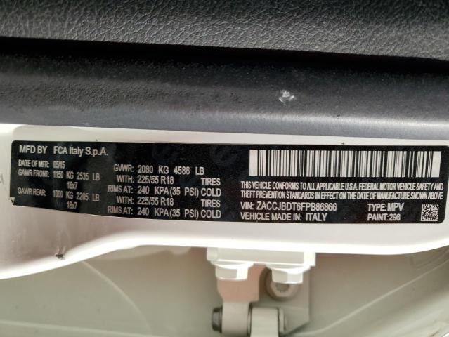 Photo 10 from auction – 2015 JEEP RENEGADE L with VIN ZACCJBDT6FPB86866