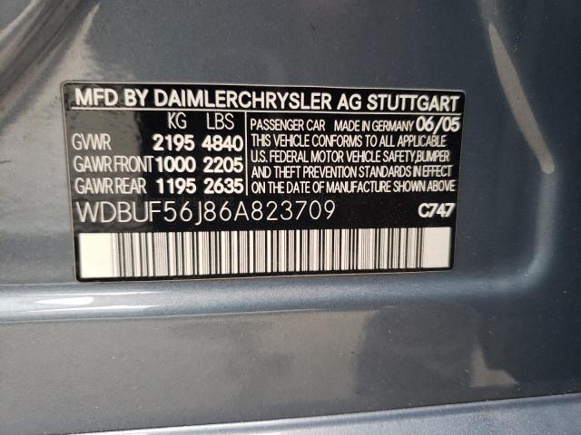 Photo 10 from auction – 2006 MERCEDES-BENZ E 350 with VIN WDBUF56J86A823709
