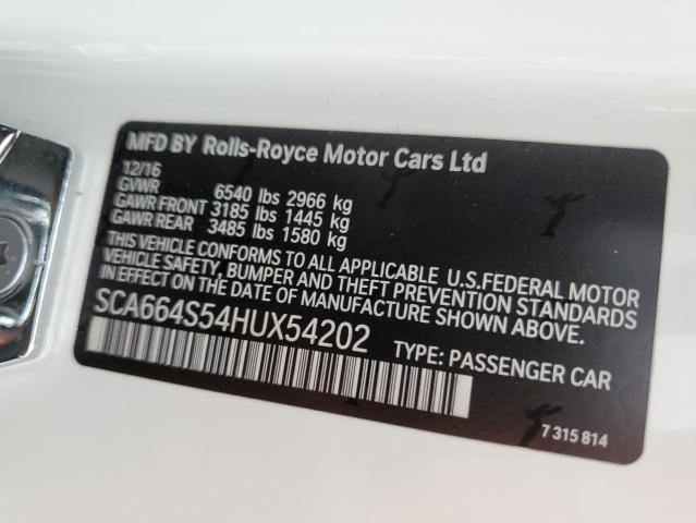 Photo 10 from auction – 2017 ROLLS-ROYCE GHOST with VIN SCA664S54HUX54202