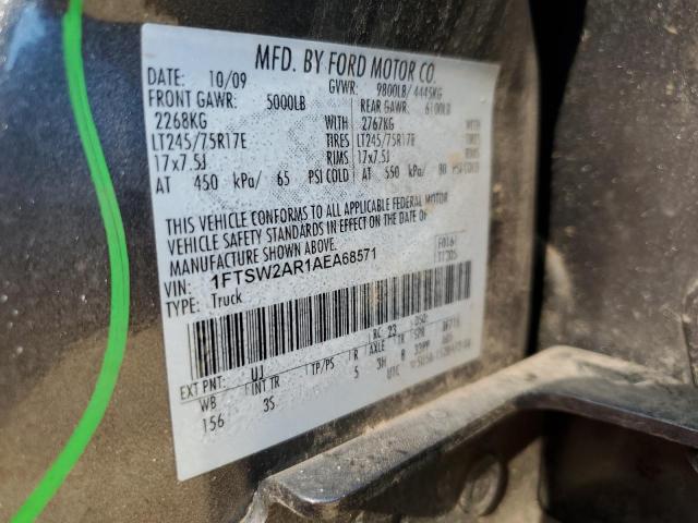 Photo 10 from auction – 2010 FORD F250 SUPER with VIN 1FTSW2AR1AEA68571