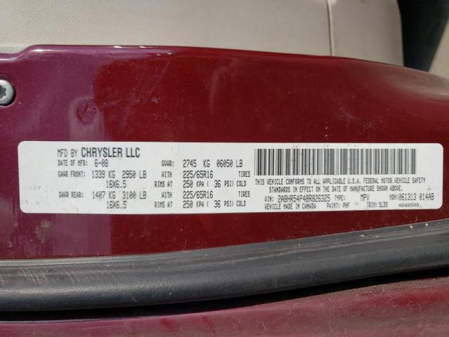 Photo 10 from auction – 2008 CHRYSLER TOWN & COU with VIN 2A8HR54P48R826325