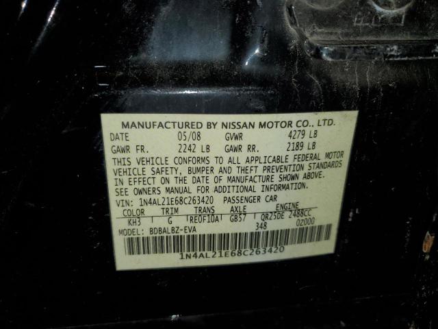 Photo 10 from auction – 2008 NISSAN ALTIMA 2.5 with VIN 1N4AL21E68C263420