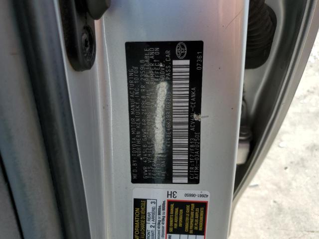 Photo 10 from auction – 2009 TOYOTA CAMRY with VIN 4T4BE46K39R108209