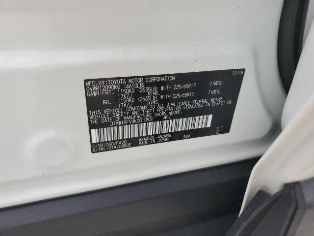 Photo 10 from auction – 2019 TOYOTA RAV4 XLE with VIN JTMW1RFV4KD010931