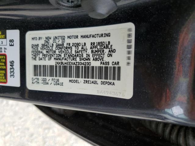 Photo 10 from auction – 2010 TOYOTA CORROLA with VIN 1NXBU4EEXAZ334230