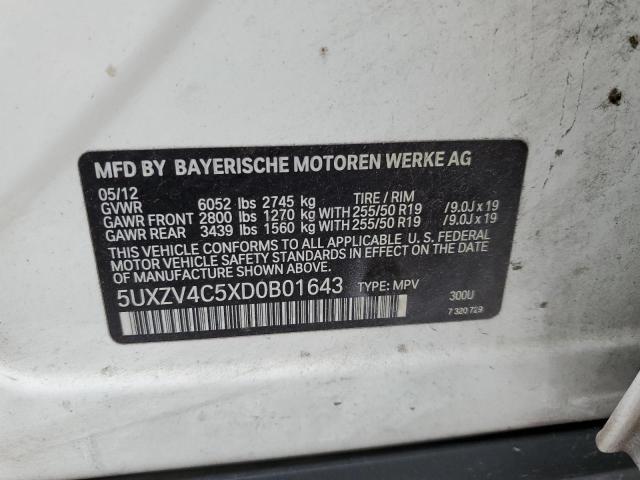 Photo 10 from auction – 2013 BMW X5 XDRIVE3 with VIN 5UXZV4C5XD0B01643