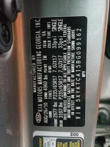 Photo 10 from auction – 2011 KIA SORENTO BA with VIN 5XYKTCA15BG099162