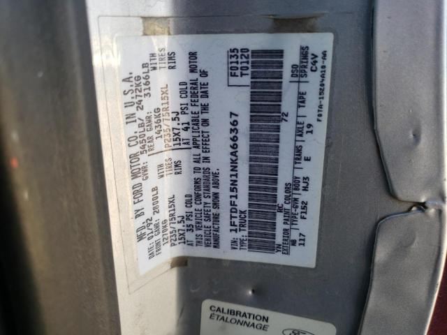 Photo 10 from auction – 1992 FORD F-150 with VIN 1FTDF15N1NKA66367