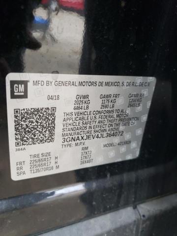 Photo 10 from auction – 2018 CHEVROLET EQUINOX LT with VIN 3GNAXJEV4JL364072