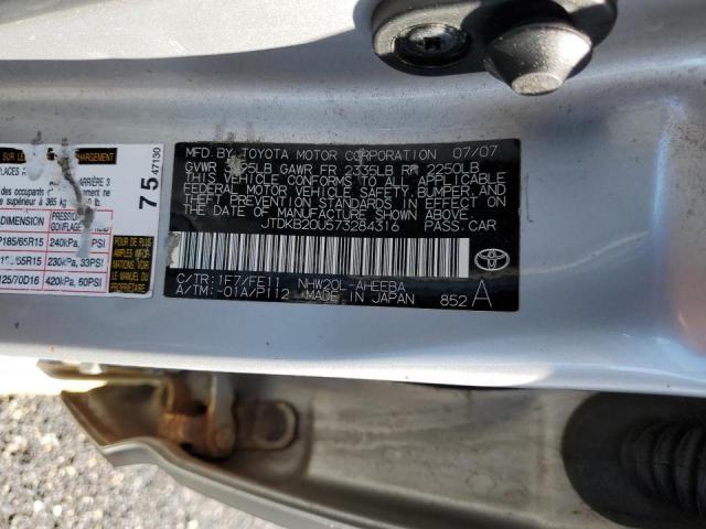 Photo 10 from auction – 2007 TOYOTA PRIUS with VIN JTDKB20U573284316
