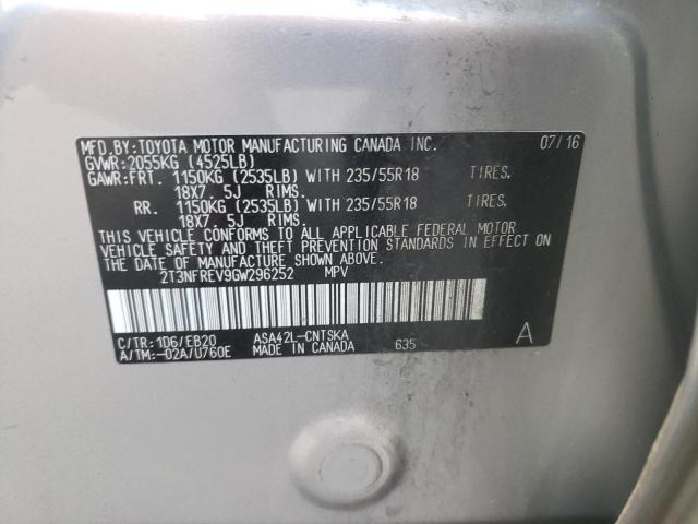 Photo 10 from auction – 2016 TOYOTA RAV4 SE with VIN 2T3NFREV9GW296252