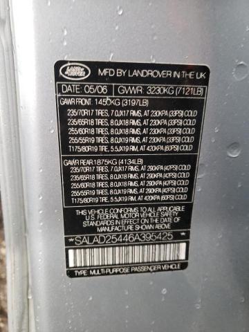 Photo 10 from auction – 2006 LAND ROVER LR3 SE with VIN SALAD25446A395425