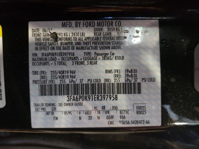 Photo 10 from auction – 2014 FORD FUSION TIT with VIN 3FA6P0K91ER397958