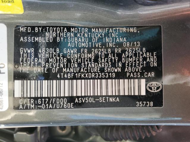 Photo 10 from auction – 2013 TOYOTA CAMRY L with VIN 4T4BF1FKXDR335319