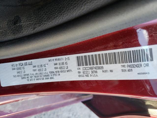 Photo 10 from auction – 2015 CHRYSLER 200 LIMITE with VIN 1C3CCCAB6FN658699