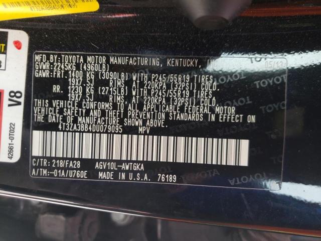 Photo 10 from auction – 2013 TOYOTA VENZA LE with VIN 4T3ZA3BB4DU079095