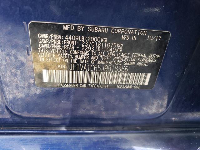 Photo 10 from auction – 2018 SUBARU WRX PREMIU with VIN JF1VA1C65J9818366