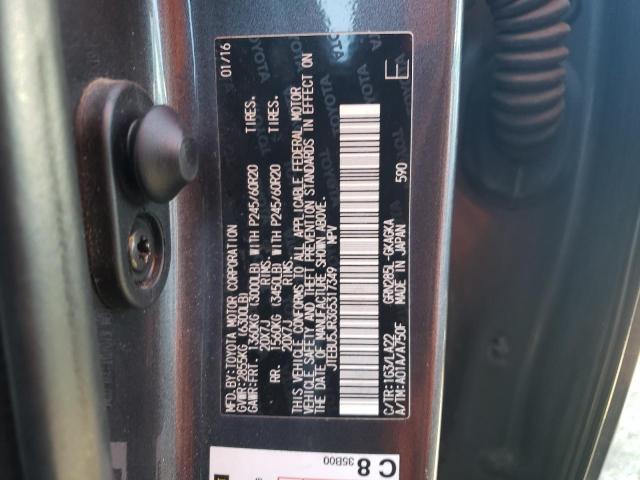 Photo 10 from auction – 2016 TOYOTA 4RUNNER SR with VIN JTEBU5JR3G5317349