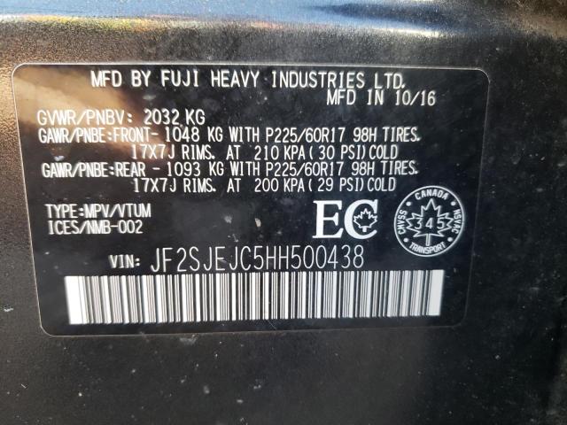 Photo 10 from auction – 2017 SUBARU FORESTER 2 with VIN JF2SJEJC5HH500438