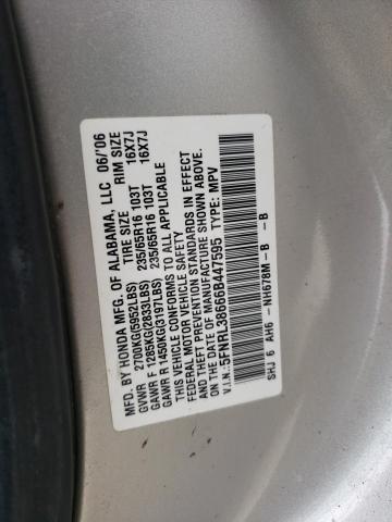 Photo 10 from auction – 2006 HONDA ODYSSEY EX with VIN 5FNRL38666B447595