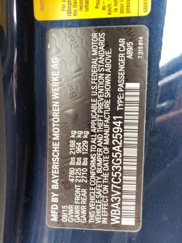 Photo 10 from auction – 2016 BMW 428 I SULE with VIN WBA3V7C53G5A25941