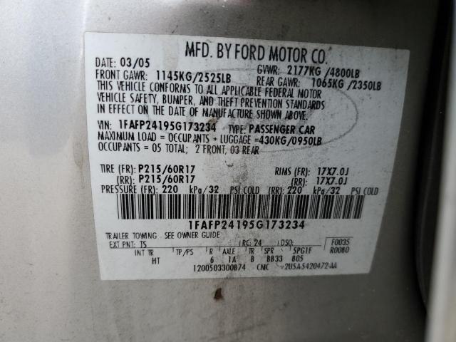 Photo 10 from auction – 2005 FORD FIVE HUNDR with VIN 1FAFP24195G173234