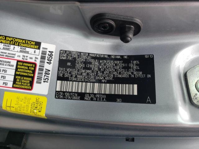 Photo 10 from auction – 2014 TOYOTA SIENNA LE with VIN 5TDKK3DCXES425884