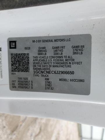 Photo 10 from auction – 2018 CHEVROLET SILVERADO with VIN 1GCNCNEC6JZ906650