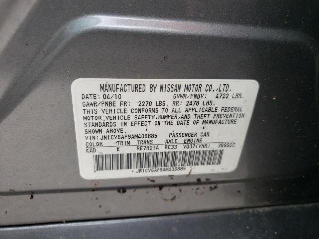 Photo 10 from auction – 2010 INFINITI G37 BASE with VIN JN1CV6AP9AM406885